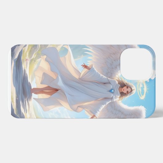 Pfad der Gnade: Engel des Friedlichen Aufstiegs iPhone Hülle (Rückseite (Horizontal))