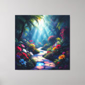 Pfad der Rosen Leinwanddruck (Vorderseite)