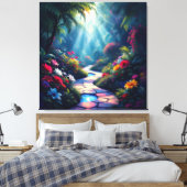 Pfad der Rosen Leinwanddruck (Insitu (Schlafzimmer))