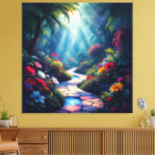 Pfad der Rosen Leinwanddruck (Insitu (Wohnzimmer))