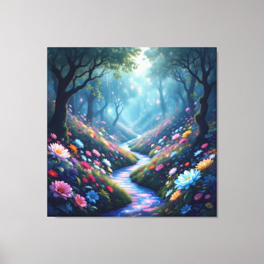 Pfad der Rosen Leinwanddruck (Vorderseite)