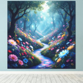 Pfad der Rosen Leinwanddruck (Insitu (Holzboden))