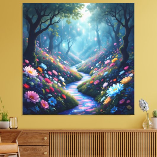 Pfad der Rosen Leinwanddruck (Insitu (Wohnzimmer))