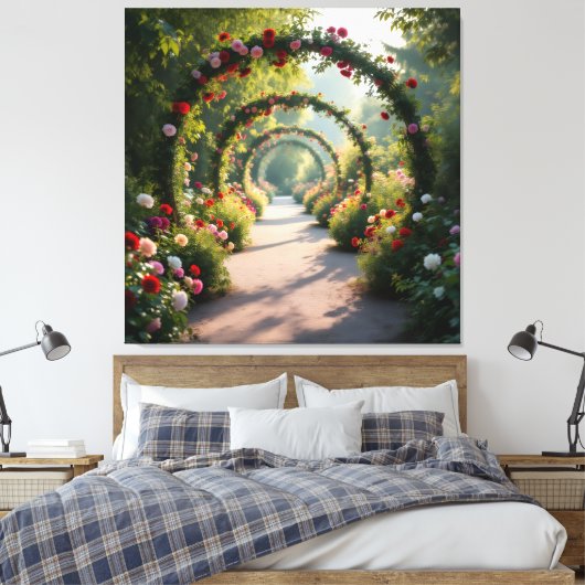 Pfad der Rosen Leinwanddruck (Insitu (Schlafzimmer))
