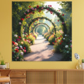 Pfad der Rosen Leinwanddruck (Insitu (Wohnzimmer))