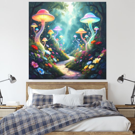 Pfad der Rosen Leinwanddruck (Insitu (Schlafzimmer))