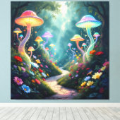 Pfad der Rosen Leinwanddruck (Insitu (Holzboden))