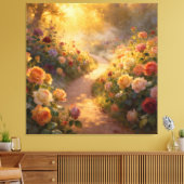 Pfad der Rosen Leinwanddruck (Insitu (Wohnzimmer))