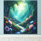 Pfad der Rosen Leinwanddruck (Insitu (Holzboden))