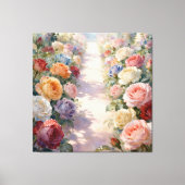 Pfad der Rosen Leinwanddruck (Vorderseite)
