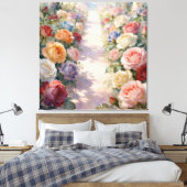 Pfad der Rosen Leinwanddruck (Insitu (Schlafzimmer))