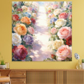 Pfad der Rosen Leinwanddruck (Insitu (Wohnzimmer))