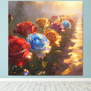 Pfad der Rosen Leinwanddruck