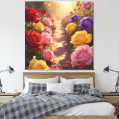 Pfad der Rosen Leinwanddruck (Insitu (Schlafzimmer))