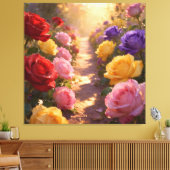 Pfad der Rosen Leinwanddruck (Insitu (Wohnzimmer))