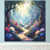 Pfad der Rosen Leinwanddruck (Insitu (Holzboden))