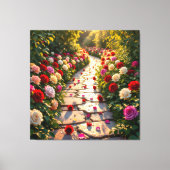 Pfad der Rosen Leinwanddruck (Vorderseite)