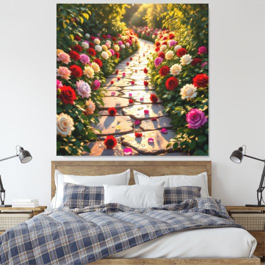 Pfad der Rosen Leinwanddruck (Insitu (Schlafzimmer))