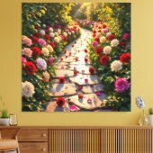 Pfad der Rosen Leinwanddruck (Insitu (Wohnzimmer))