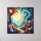 Pfad der Rosen Leinwanddruck (Vorderseite)