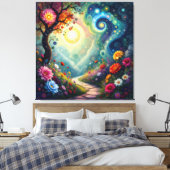 Pfad der Rosen Leinwanddruck (Insitu (Schlafzimmer))