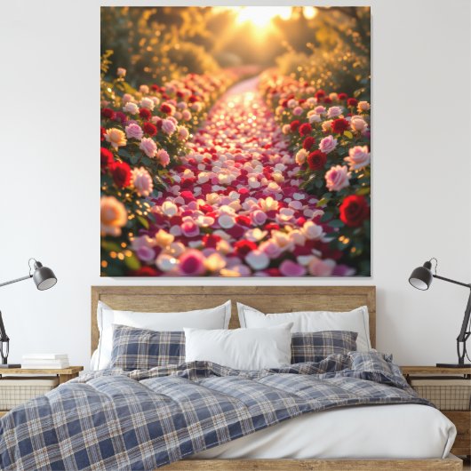 Pfad der Rosen Leinwanddruck (Insitu (Schlafzimmer))