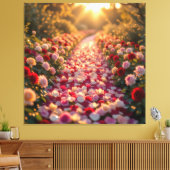 Pfad der Rosen Leinwanddruck (Insitu (Wohnzimmer))