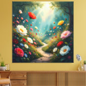 Pfad der Rosen Leinwanddruck (Insitu (Wohnzimmer))