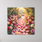 Pfad der Rosen Leinwanddruck (Vorderseite)