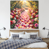 Pfad der Rosen Leinwanddruck (Insitu (Schlafzimmer))