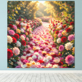 Pfad der Rosen Leinwanddruck (Insitu (Holzboden))
