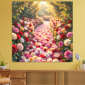 Pfad der Rosen Leinwanddruck (Insitu (Wohnzimmer))