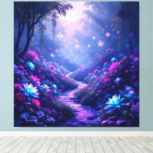 Pfad der Rosen Leinwanddruck (Insitu (Holzboden))