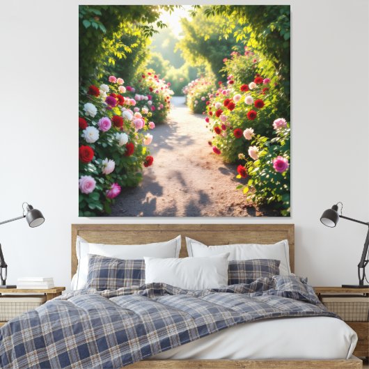 Pfad der Rosen Leinwanddruck (Insitu (Schlafzimmer))