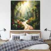 Pfad der Rosen Leinwanddruck (Insitu (Schlafzimmer))