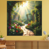 Pfad der Rosen Leinwanddruck (Insitu (Wohnzimmer))