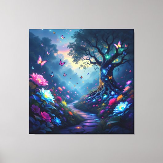 Pfad der Rosen Leinwanddruck (Vorderseite)