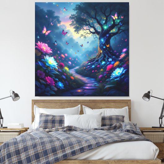 Pfad der Rosen Leinwanddruck (Insitu (Schlafzimmer))