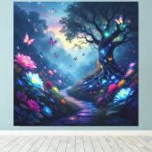 Pfad der Rosen Leinwanddruck (Insitu (Holzboden))