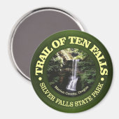 Pfad der Ten Falls (rd) Magnet (Vorderseite/Rückseite)