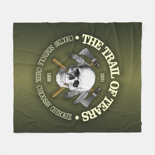 Pfad der Tränen 2 Fleecedecke (Vorderseite (Horizontal))