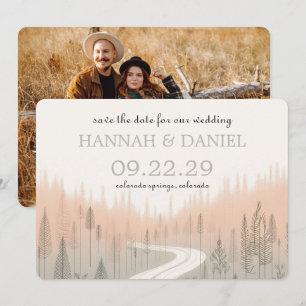 Pfad der weichen Farben Save The Date