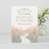 Pfad der weichen Farben Save The Date (Stehend Vorderseite)