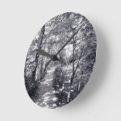 Pfad des Glaubens Runde Wanduhr (Winkel)