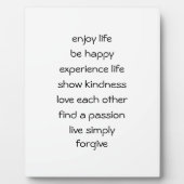 Pfad des Lebens, spirituelle Botschaft Fotoplatte (Vorderseite)