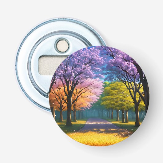 **"Pfad des Lila: Jacaranda Walkway"*** Flaschenöffner (Vorderseite)