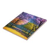 **"Pfad des Lila: Jacaranda Walkway"*** Fliese (Seite)
