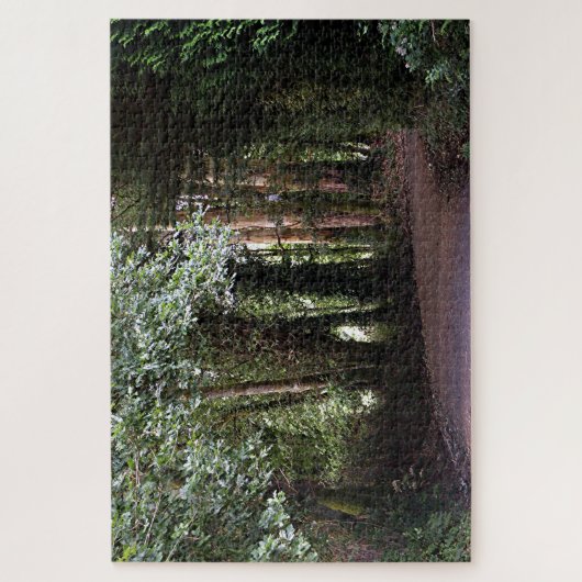 Pfad durch den Wald, El Camino, Spanien Puzzle (Vertikal)