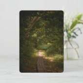 Pfad durch den Wald Feiertagskarte (Stehend Vorderseite)