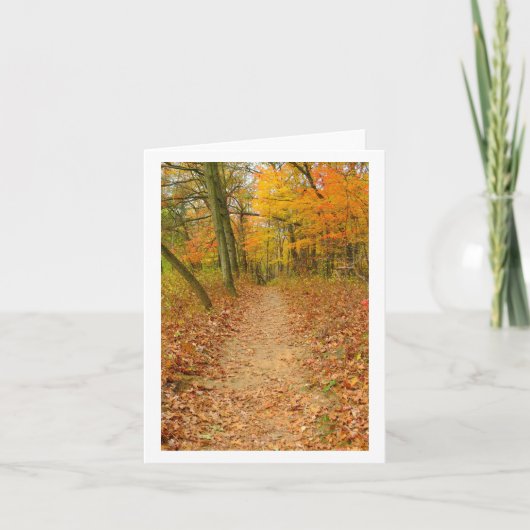 "PFAD DURCH DIE WÄLDER IN FALL" KARTE (Vorderseite)